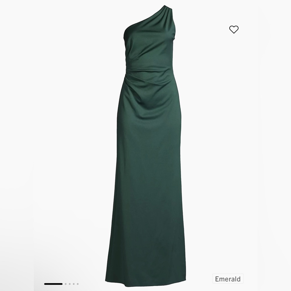 SACHIN & BABI EMERALD GREEN CECE ONE SHOULDER DRESS GOWN SZ 20W